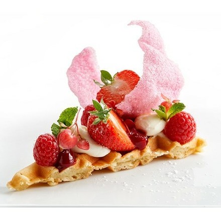 Vanillewafel met Kroepoek Rozenwater