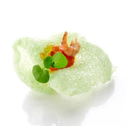 Amuse mit Krupuk Wasabi
