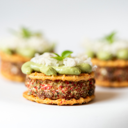 Mini Gaufrettes met crème van Belper Knolle