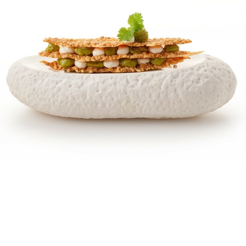 Décor parmesan avec guacamole et crème aigre