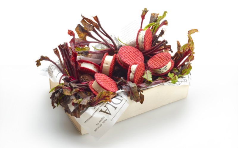 Waffle Beetroot with Gorgonzola